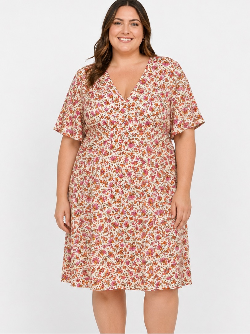 Old Navy Button-Down Crepe Dress 3x d3